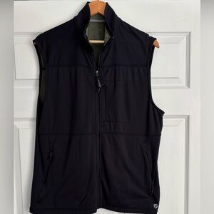 NWOT Cremieux Men's Black Softshell Fleece ZipVest, Size L
